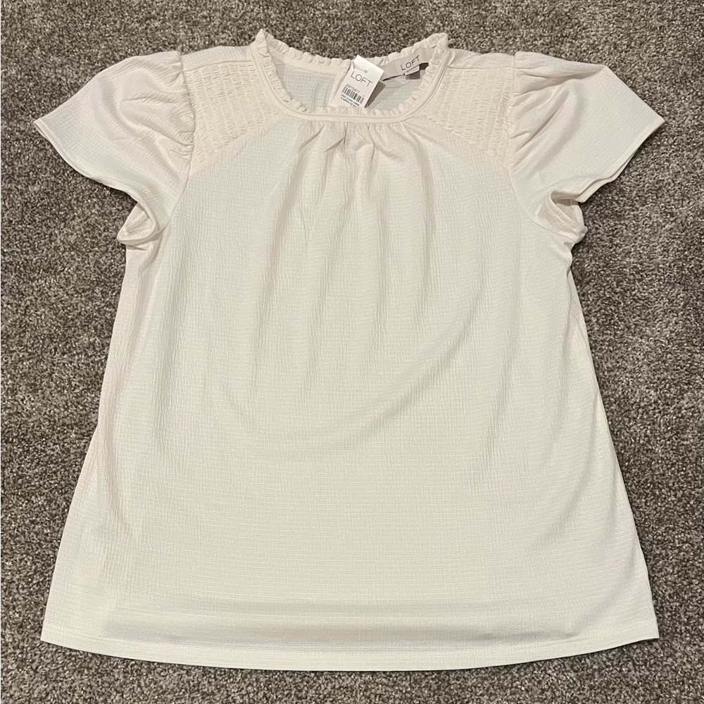 LOFT Women's Cream Blouse